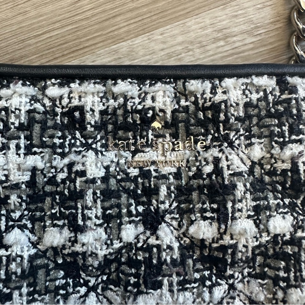 Kate Spade Black and White Tweed shoulder Bag - Picture 2 of 11